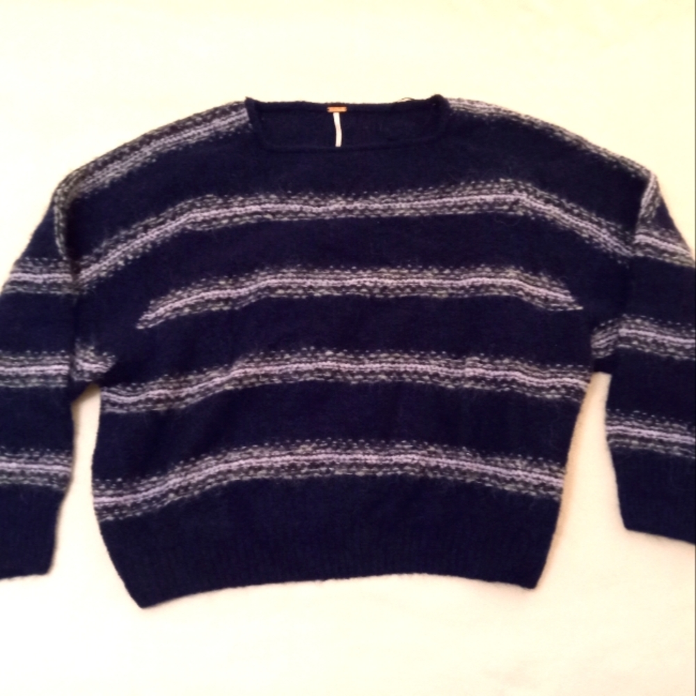Free People angora blend striped sweater